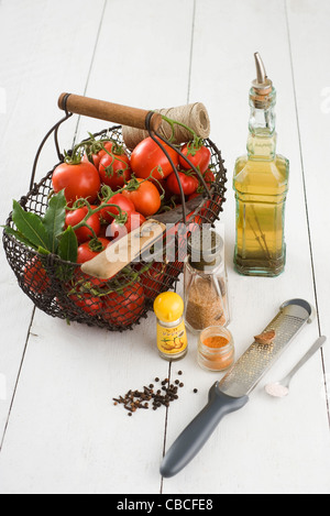 Hausgemachte Ketchup, Zutaten Stockfoto