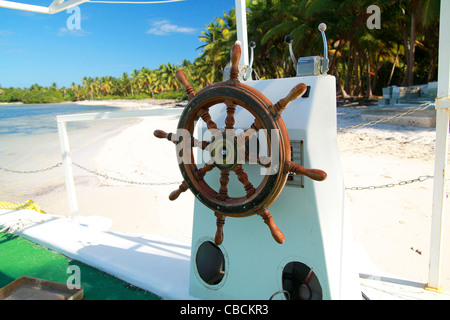 Boot-Lenkrad, Karibik Stockfoto