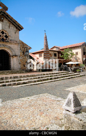 Kirche in Altos de Chavon, Dominikanische Republik Stockfoto