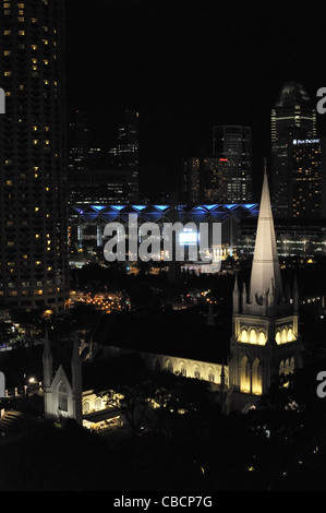 St. Andrews Cathedral, Singapur. Stockfoto