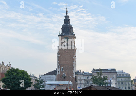 Rathausturm, Rynek Główny Stockfoto