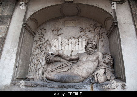 Einer aus dem späten 16. Jahrhundert Quattro Fontane - vier Brunnen in Trevi Viertel von Rom, Italien Stockfoto