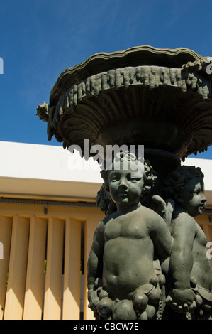 Französisches Überseegebiet (aka Francais d'Outre Mer), Insel La Réunion. St. Pierre, lokale Markthalle (aka Marche Couvert). Stockfoto