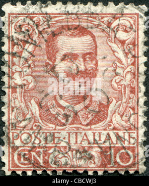 Italien - ca. 1901: Eine Briefmarke gedruckt in Italien, zeigt den König von Italien Victor Emmanuel III, ca. 1901 Stockfoto