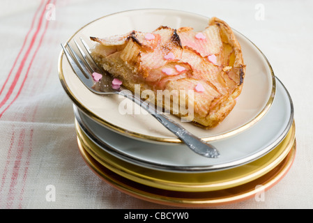 Nektarine und Apfel-Tarte Stockfoto