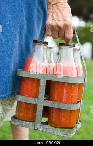 Passata di Pomodoro (Tomatenmark) Stockfoto