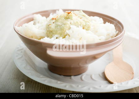 Frühlingszwiebeln und Ingwer-pesto Stockfoto