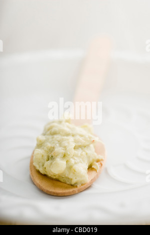 Frühlingszwiebeln und Ingwer-pesto Stockfoto