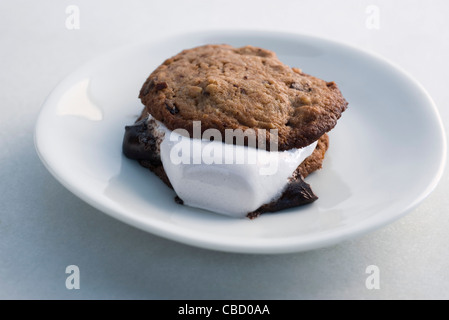 Marshmallow-Sandwich-Plätzchen Stockfoto