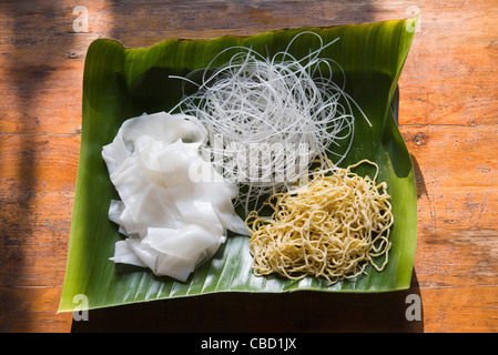 Cellophan und Soba-Nudeln Stockfoto