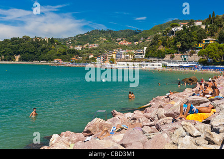 Hafen in Lerici, Provinz La Spezia, Ligurien, Italien, Europa Stockfoto