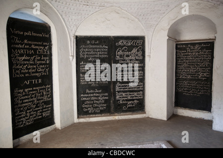 Indien, Westbengalen, Kolkata, St. Johannes Kirche, frühen Kolonialdenkmäler Stockfoto