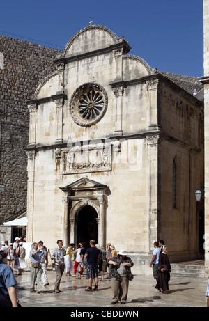 KIRCHE DES HL.. HEILAND an PILE GATE Eingang Altstadt DUBROVNIK Kroatien 8. Oktober 2011 Stockfoto