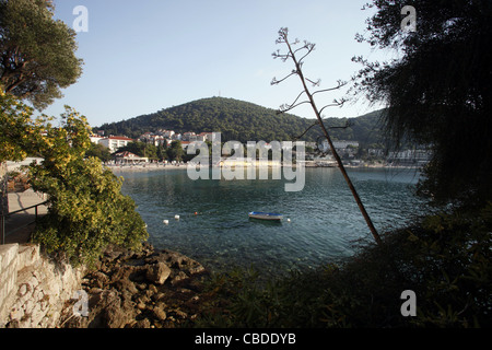 UVALA LAPAD Strand Adria & MALA PETKA UVALA LAPAD DUBROVNIK Kroatien 8. Oktober 2011 Stockfoto