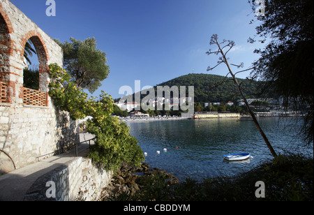 UVALA LAPAD Strand Adria & MALA PETKA UVALA LAPAD DUBROVNIK Kroatien 8. Oktober 2011 Stockfoto