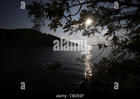 UVALA LAPAD Strand Adria & MALA PETKA UVALA LAPAD DUBROVNIK Kroatien 8. Oktober 2011 Stockfoto