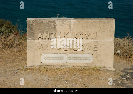 ANZAC Cove Website der Australier und Neuseeländer Angriff in der 1915-Kampagne in Gallipoli Erster Weltkrieg, Türkei Stockfoto