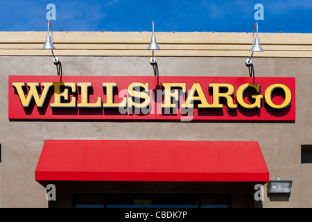 Filiale der Wells Fargo Bank, Lake Wales, Zentral-Florida, USA Stockfoto