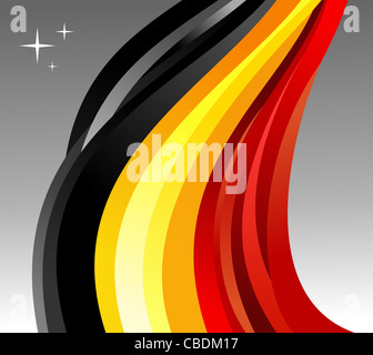 Belgien Fahne Abbildung flattern auf grauem Hintergrund. Vektor-Datei zur Verfügung. Stockfoto