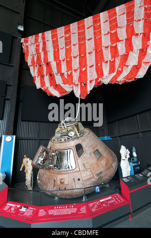 Alabama, Huntsville, USA Platz & Rocket Center, Davidson Zentrum für Weltraumforschung, Apollo 16-Command-Modul Stockfoto