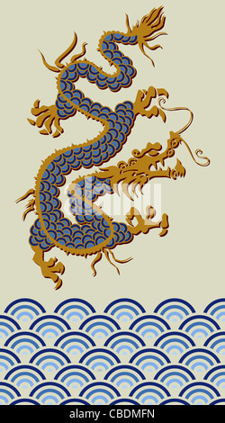 2012: chinesische Drachen des Wasser-Neujahr 2012-Hintergrund. Vektor-Datei zur Verfügung Stockfoto