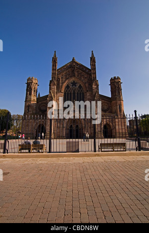 Die neue Look Westfassade Hereford Kathedrale gewidmet St. Mary the Virgin und St. Ethelbert der König. Stockfoto