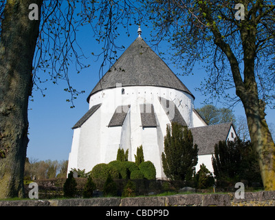 Østerlars Kirke, runde Kirche auf der Insel Bornholm, Dänemark Stockfoto