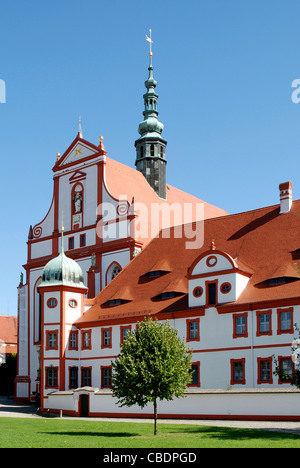 Nonne Zisterzienser Kloster St. Marienstern in Panschwitz-Kuckau in der Nähe von Bautzen in der Oberlausitz. Stockfoto