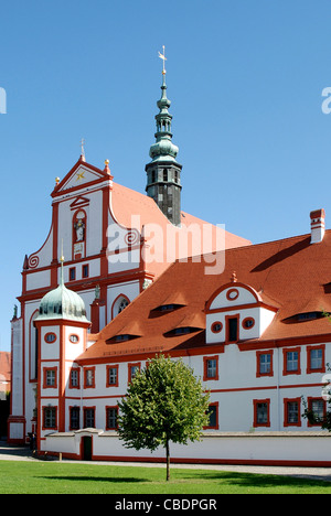 Nonne Zisterzienser Kloster St. Marienstern in Panschwitz-Kuckau in der Nähe von Bautzen in der Oberlausitz. Stockfoto