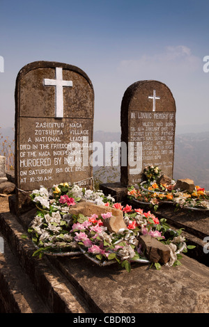 Indien, Nagaland, Grab von Zazibituo Naga, nationaler Führer im Kampf um die Unabhängigkeit Stockfoto