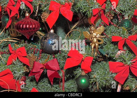 Weihnachtsbaum Dekoration Nahaufnahme Stockfoto