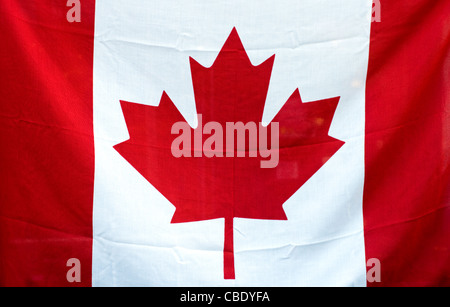 Nahaufnahme von der kanadischen Flagge Stockfoto