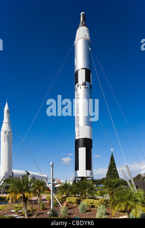 Gemini-Titan Rakete, The Rocket Garden, Kennedy Space Center Visitor Complex, Merritt Insel, Florida, USA Stockfoto