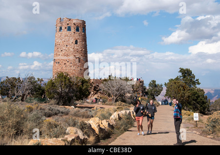 South Rim Arizona Grand Canyon Desert View Watchtower Stockfoto