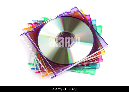 CD- oder DVD Hülle Stockfoto