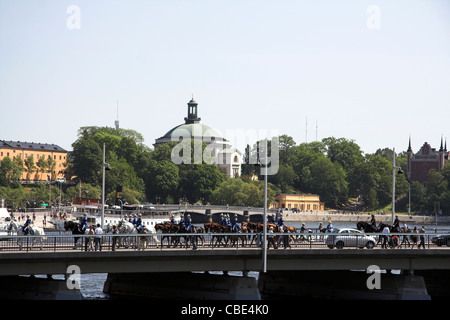 Schwedischen königlichen Garde Parade, Stockholm, Schweden Stockfoto