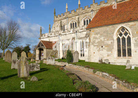 St.-Peter Kirche in Wootten Wawen sagte die älteste in Warwickshire Stockfoto