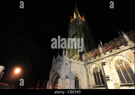 St James' Church, Westgate, Louth, in der Nacht Stockfoto