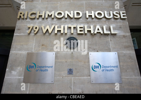 Richmond House Departement Gesundheit britischer Regierungsbeamter Gebäude Whitehall London England Vereinigtes Königreich Großbritannien Stockfoto