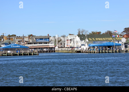 Greenport Hafen Long Island NY Stockfoto