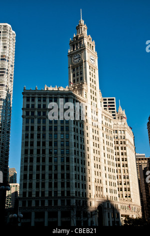 Wrigley Building an der Michigan Avenue in Chicago, IL Stockfoto