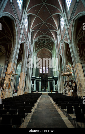 Hauptschiff der St. Bavo Cathedral in Gent, Provinz Ost-Flandern, Belgien Stockfoto