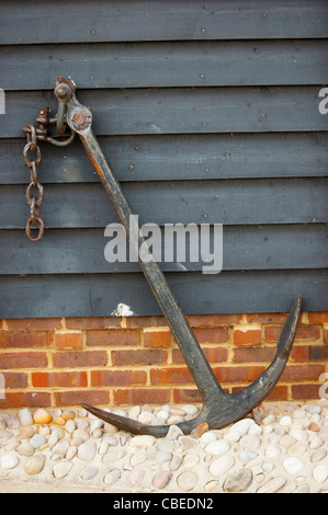 Vor dem Meer ankern, an einer Wand in großbritannien Stockfoto