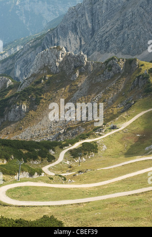 Wandern Wanderweg durch deutschen Hochgebirgs-Landschaft Stockfoto