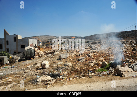 Die palästinensischen Dörfer rund um Nablus, verarmten durch die israelischen Kolonien., Irak Burin Stockfoto