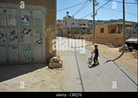 Die palästinensischen Dörfer rund um Nablus, verarmten durch die israelischen Kolonien., ein Dorf Stockfoto