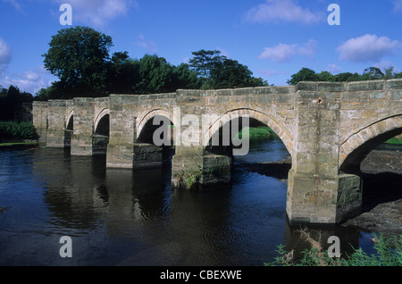 Essex-Brücke über den River Trent, ein 17. Jahrhundert Lastesel Brücke. Staffordshire. UK Stockfoto