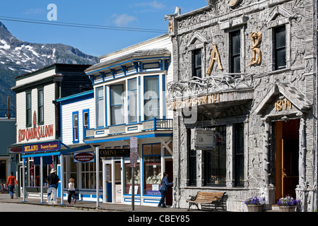 Arktis-Bruderschaft Hallenbau. Broadway Street. Skagway. Alaska. USA Stockfoto