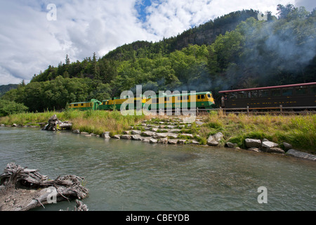 White Pass und der Yukon Railroad. In der Nähe von Skagway. Alaska. USA Stockfoto