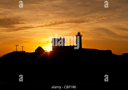 Nubble Leuchtturm Cape Neddick, York, Maine, ME, USA Stockfoto